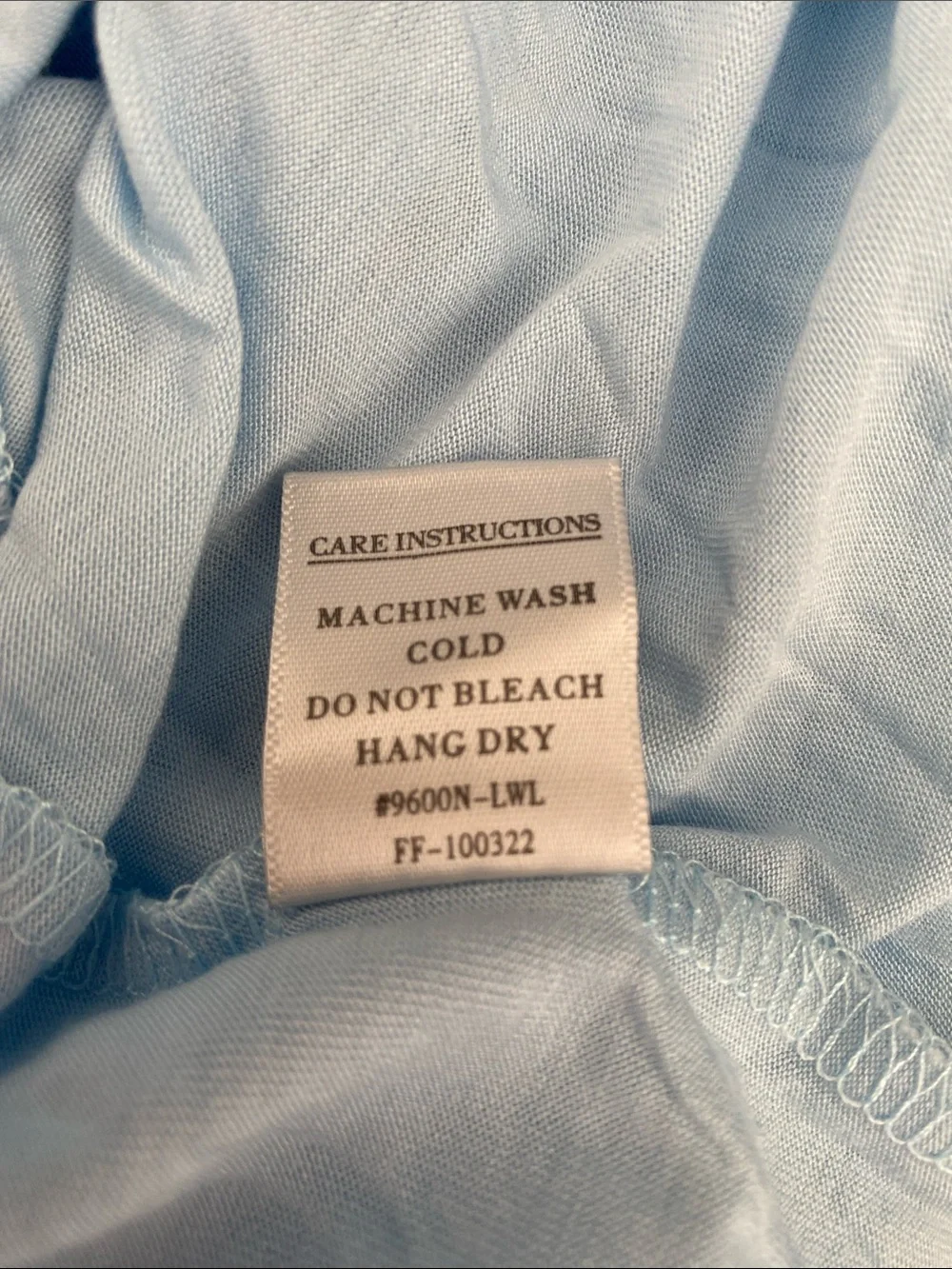 Free Fly Bamboo Shade Crew L/S T-Shirt Pale Blue size 3XL